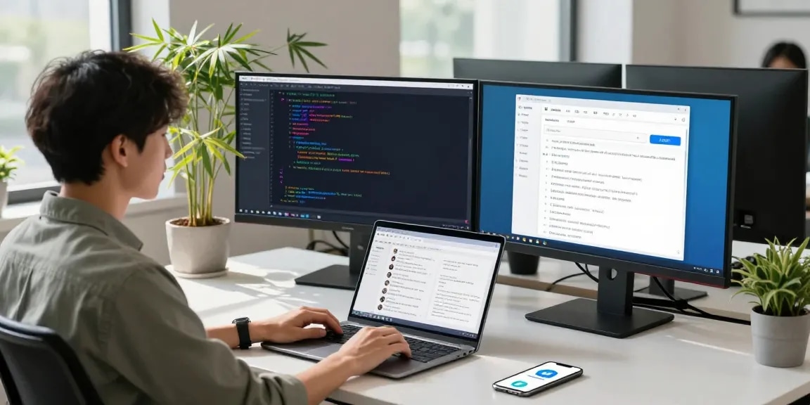 Localization process for Telegram Chinese interface in a modern tech workspace.