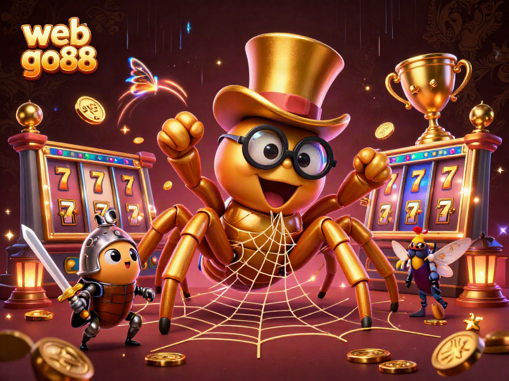 Experience thrilling gameplay at web go88 with exciting golden slot reels and adventurous characters in action.