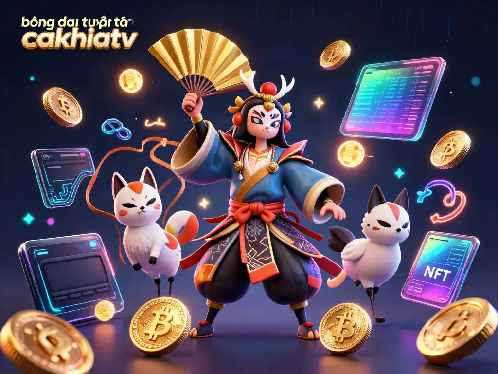Watch bóng đá trực tuyến cakhiatv with dynamic action and vibrant crypto elements.