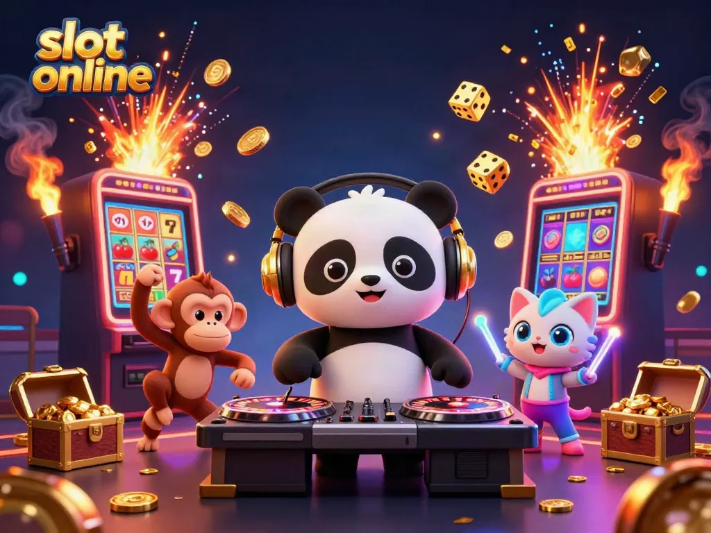 Experience thrilling slot online gameplay with a DJ panda, breakdancing monkey, and rave kitten.