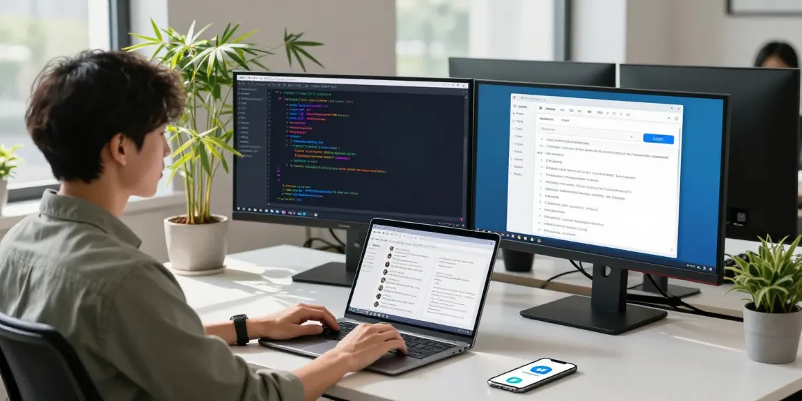 Localization process for Telegram Chinese interface in a modern tech workspace.