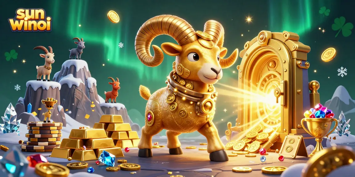 Experience thrilling gameplay at sun win moi with a golden ram busting through a prize vault.